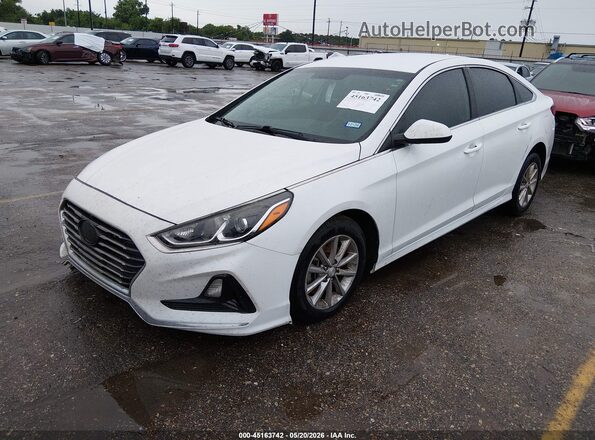 5NPE24AF1JH700415 2018 HYUNDAI SONATA White Vista tres cuartos delantera izquierda