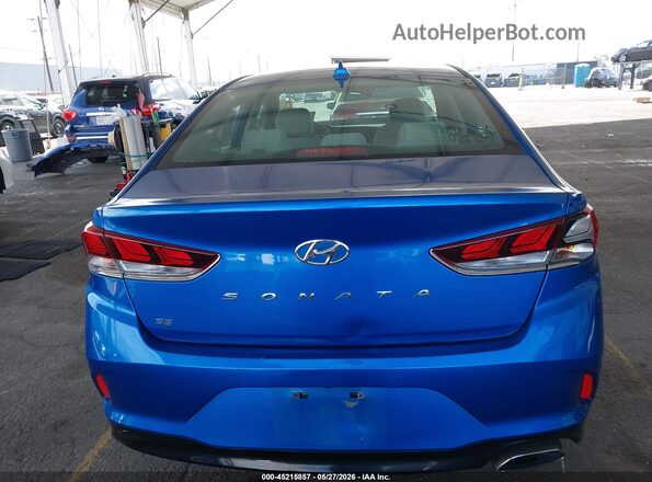5NPE24AF1KH770563 2019 HYUNDAI SONATA Blue 