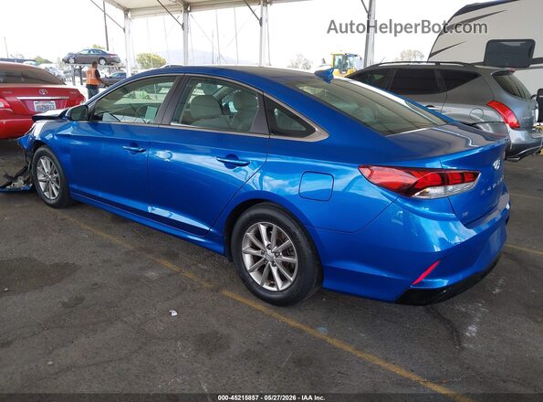 5NPE24AF1KH770563 2019 HYUNDAI SONATA Blue Հետևի ձախ