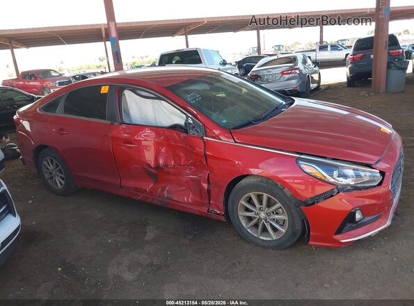 5NPE24AF1KH782566 2019 HYUNDAI SONATA Red Rear interior view