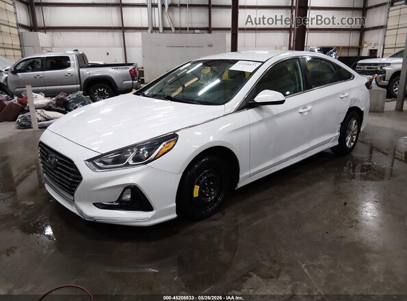 5NPE24AF1KH819681 2019 HYUNDAI SONATA White Առջևի ձախ երեք քառորդ տեսարան