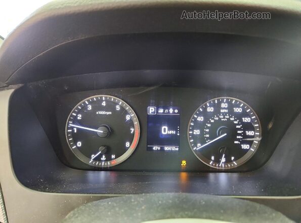 5NPE24AF2HH546159 2017 HYUNDAI SONATA Синий Вид щитка приборов