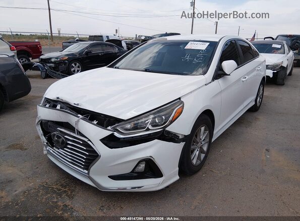 5NPE24AF2JH606575 2018 HYUNDAI SONATA White Vista tres cuartos delantera izquierda