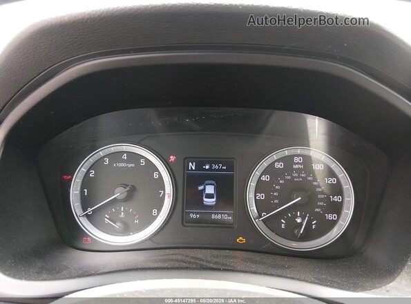 5NPE24AF2JH606575 2018 HYUNDAI SONATA White Vista de los asientos traseros