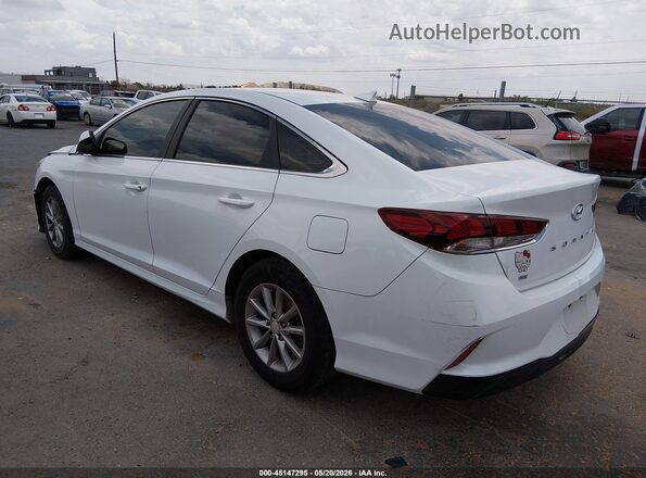 5NPE24AF2JH606575 2018 HYUNDAI SONATA White Trasero izquierdo