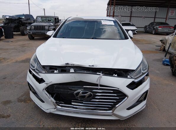 5NPE24AF2JH606575 2018 HYUNDAI SONATA White Vista del cuadro de instrumentos