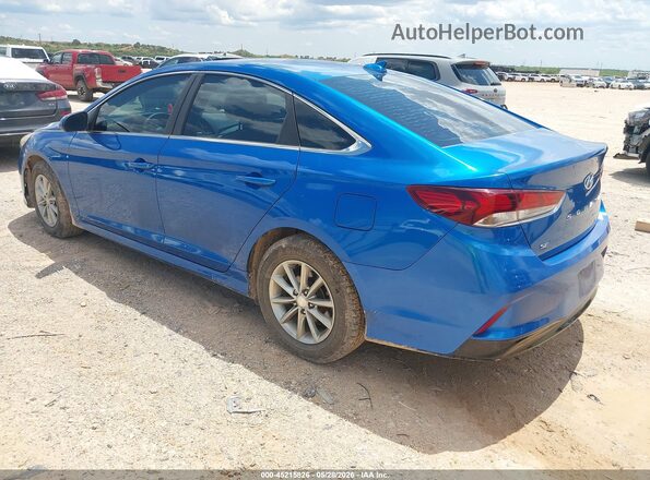 5NPE24AF2JH626972 2018 HYUNDAI SONATA Blue Trasero izquierdo