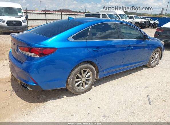 5NPE24AF2JH626972 2018 HYUNDAI SONATA Blue Trasero derecho