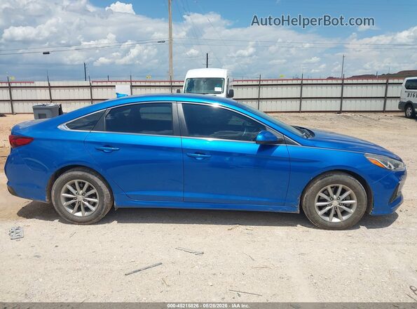5NPE24AF2JH626972 2018 HYUNDAI SONATA Blue Vista interior trasera