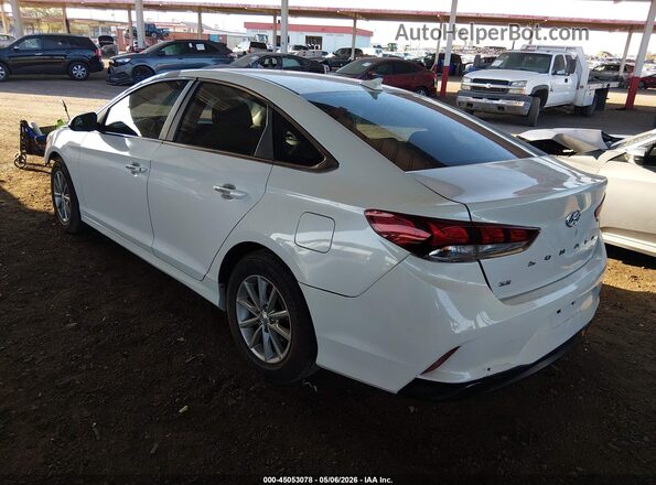 5NPE24AF2KH787100 2019 HYUNDAI SONATA White Հետևի ձախ