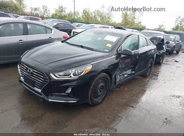 5NPE24AF2KH807118 2019 HYUNDAI SONATA Black Передня ліва чверть