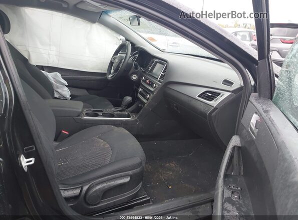 5NPE24AF2KH807118 2019 HYUNDAI SONATA Black Вид салону спереду