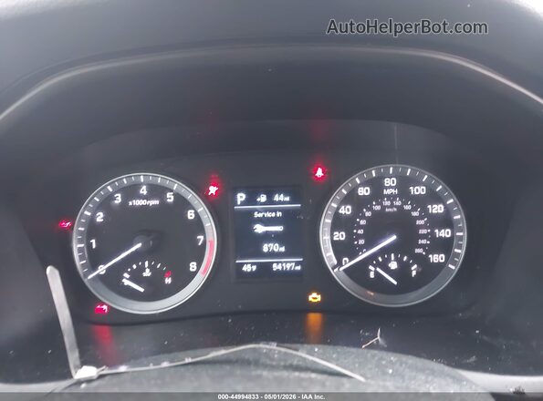 5NPE24AF2KH807118 2019 HYUNDAI SONATA Black Вид задніх сидінь