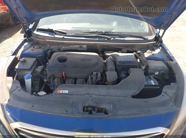 5NPE24AF3GH313048 2016 HYUNDAI SONATA Blue Widok z tyłu