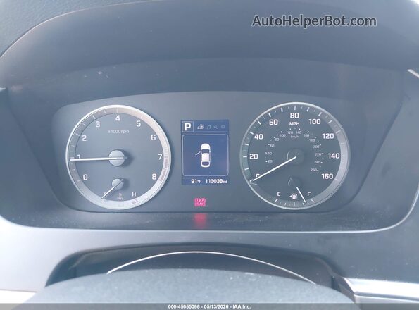 5NPE24AF3GH313048 2016 HYUNDAI SONATA Blue Widok tylnych siedzeń