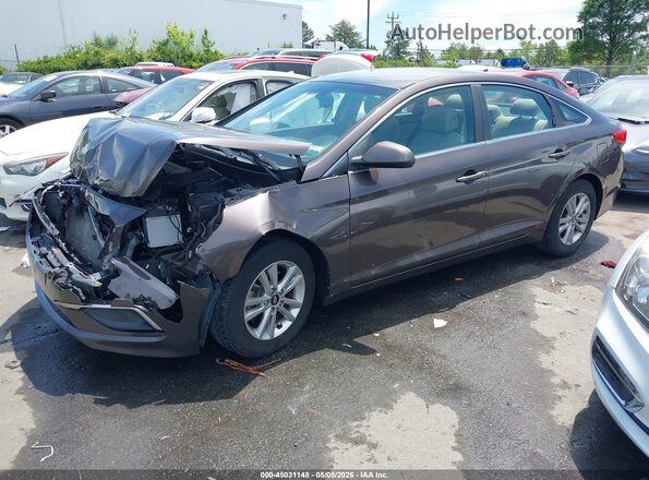 5NPE24AF3GH331825 2016 HYUNDAI SONATA Dark Brown Vista tres cuartos delantera izquierda