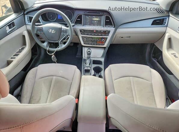 5NPE24AF4GH327881 2016 HYUNDAI SONATA White Առջևի վահանակի տեսք