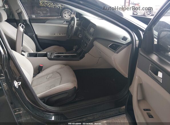 5NPE24AF4GH337844 2016 HYUNDAI SONATA Black Вид салону спереду