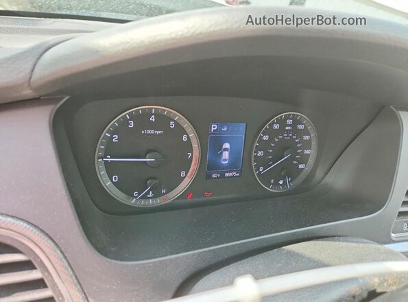 5NPE24AF4HH509081 2017 HYUNDAI SONATA Белый Вид щитка приборов