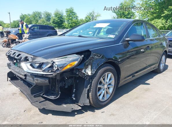 5NPE24AF4KH730719 2019 HYUNDAI SONATA Black Front left