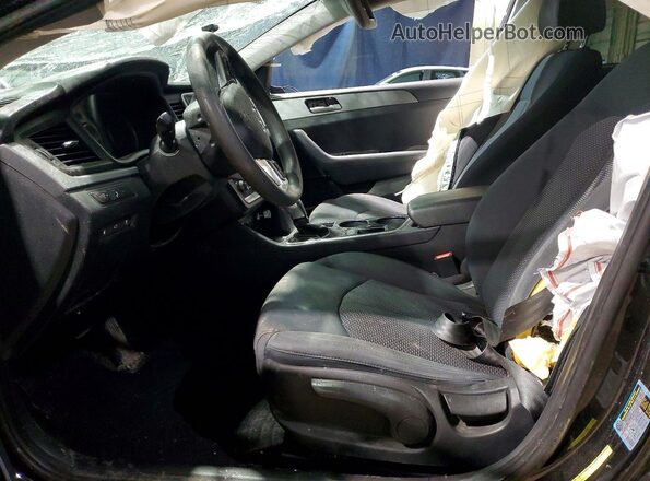 5NPE24AF5KH758285 2019 HYUNDAI SONATA Black Front interior view