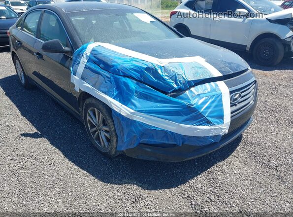 5NPE24AF6GH302254 2016 HYUNDAI SONATA Black Դիմացի տեսք