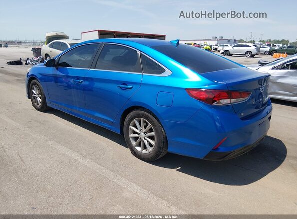 5NPE24AF6JH614226 2018 HYUNDAI SONATA Blue Հետևի ձախ