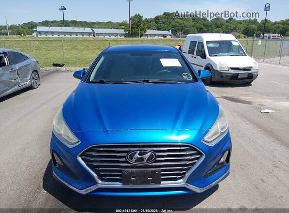 5NPE24AF6JH614226 2018 HYUNDAI SONATA Blue Սարքավորումների վահանակի տեսք