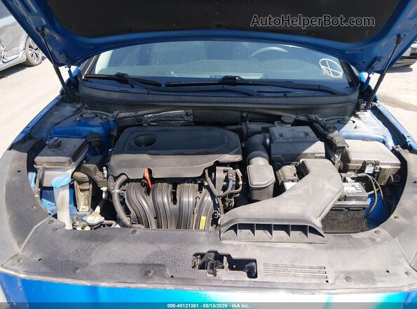 5NPE24AF6JH614226 2018 HYUNDAI SONATA Blue Հետևի տեսք