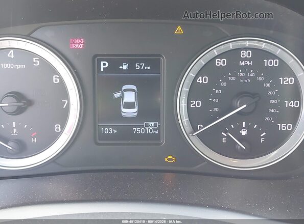 5NPE24AF6JH716965 2018 HYUNDAI SONATA Gray Հետևի նստատեղերի տեսք