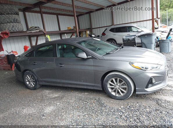 5NPE24AF6KH750762 2019 HYUNDAI SONATA Серый Вид задней части салона