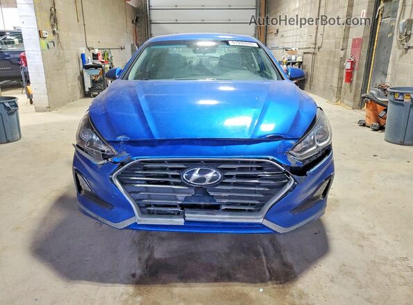 5NPE24AF6KH777640 2019 HYUNDAI SONATA Blue Front view