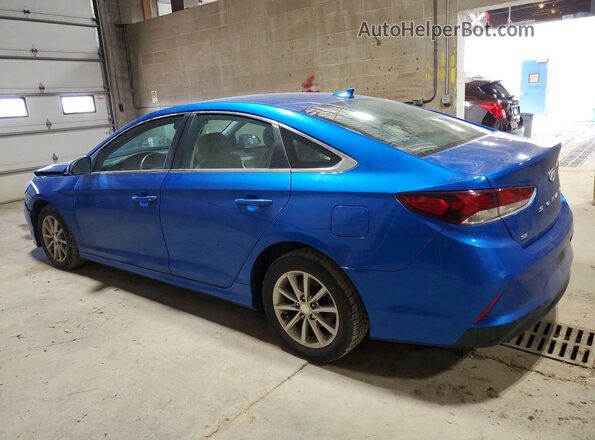 5NPE24AF6KH777640 2019 HYUNDAI SONATA Blue Rear left