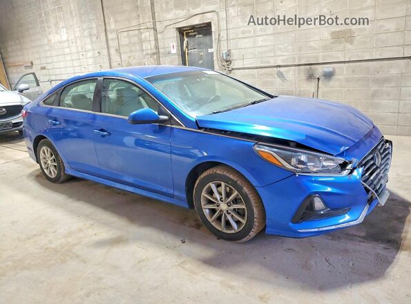 5NPE24AF6KH777640 2019 HYUNDAI SONATA Blue Front right