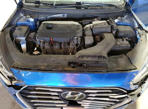 5NPE24AF6KH777640 2019 HYUNDAI SONATA Blue Rear interior view