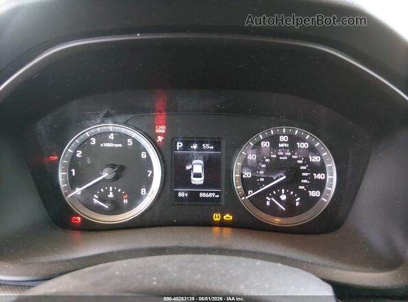 5NPE24AF6KH796124 2019 HYUNDAI SONATA Gray Вид задніх сидінь