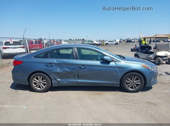 5NPE24AF7GH280619 2016 HYUNDAI SONATA Blue Rear interior view