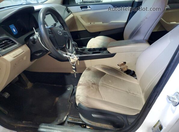 5NPE24AF7GH323565 2016 HYUNDAI SONATA White Vista interior delantera