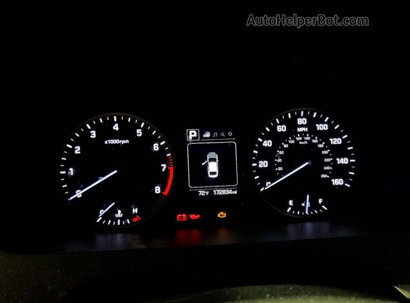 5NPE24AF7GH323565 2016 HYUNDAI SONATA White Vista del cuadro de instrumentos