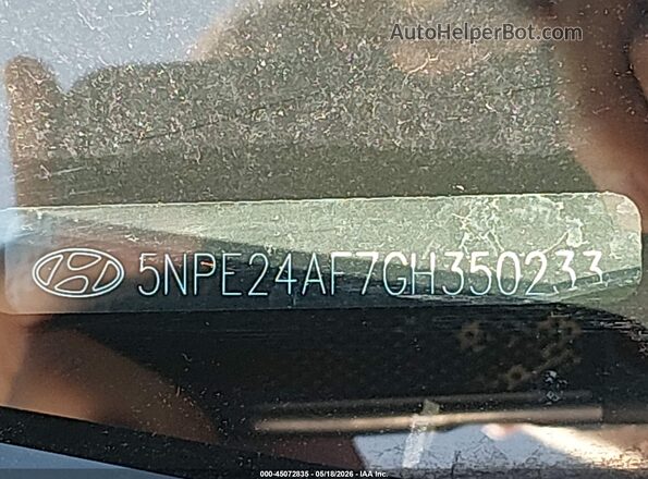 5NPE24AF7GH350233 2016 HYUNDAI SONATA Silver Widok komory silnika