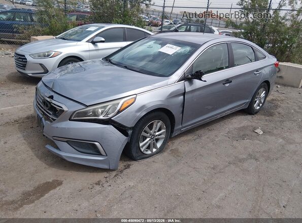 5NPE24AF7GH381045 2016 HYUNDAI SONATA Silver წინა მარცხენა ხედი სამი მეოთხედიდან
