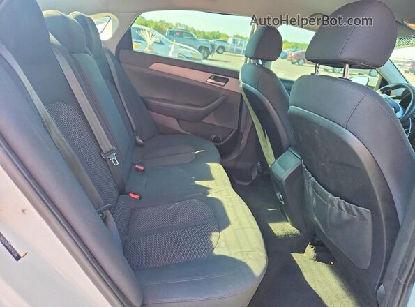 5NPE24AF7KH745084 2019 HYUNDAI SONATA White Rear seats view