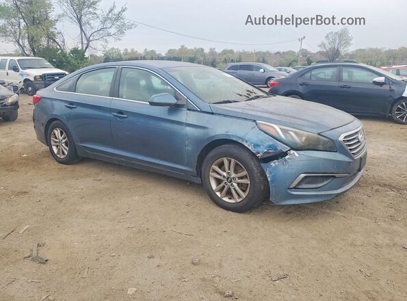 5NPE24AF8GH331612 2016 HYUNDAI SONATA Blue Delantero derecho