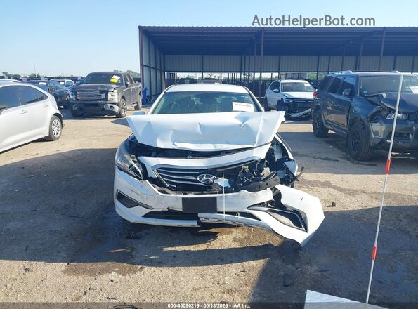 5NPE24AF8GH372595 2016 HYUNDAI SONATA White Вид панелі приладів
