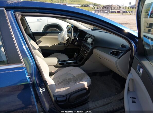 5NPE24AF8GH427840 2016 HYUNDAI SONATA Blue წინა სალონის ხედი