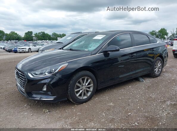 5NPE24AF8JH635546 2018 HYUNDAI SONATA Black Przód lewy