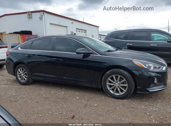 5NPE24AF8JH635546 2018 HYUNDAI SONATA Black Widok wnętrza z tyłu