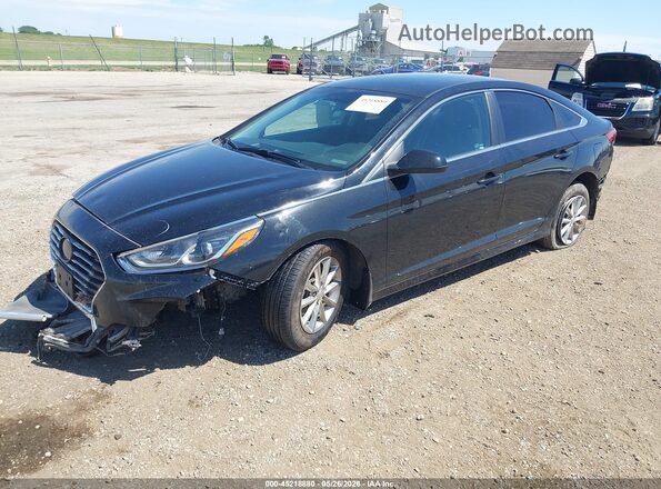 5NPE24AF8KH804871 2019 HYUNDAI SONATA Черный Передняя левая четверть