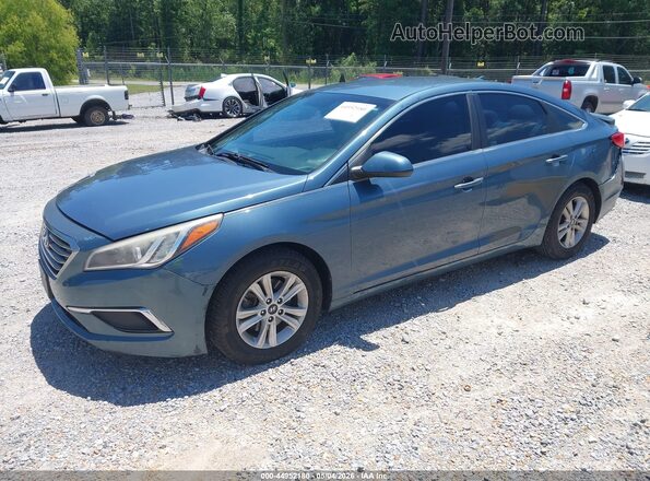 5NPE24AF9GH387039 2016 HYUNDAI SONATA Blue Front left