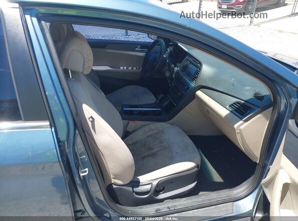 5NPE24AF9GH387039 2016 HYUNDAI SONATA Blue Front interior view